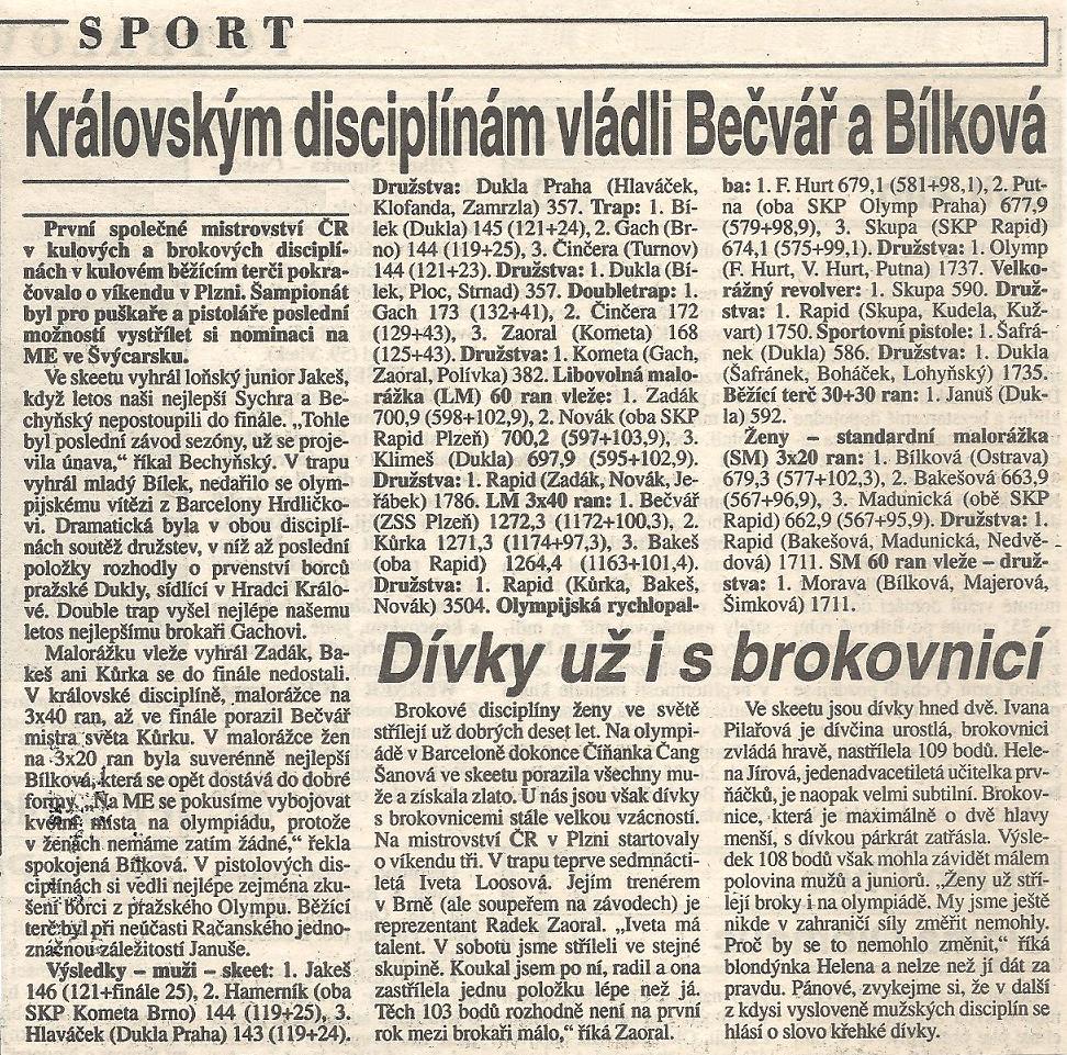 M-ČR Plzeň 18.9.1995 pondělí